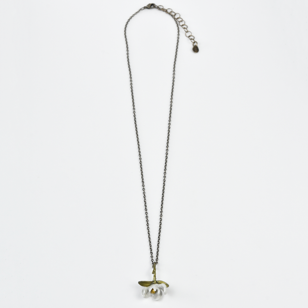 Single Magnolia Pendant Necklace - Goldmakers Fine Jewelry