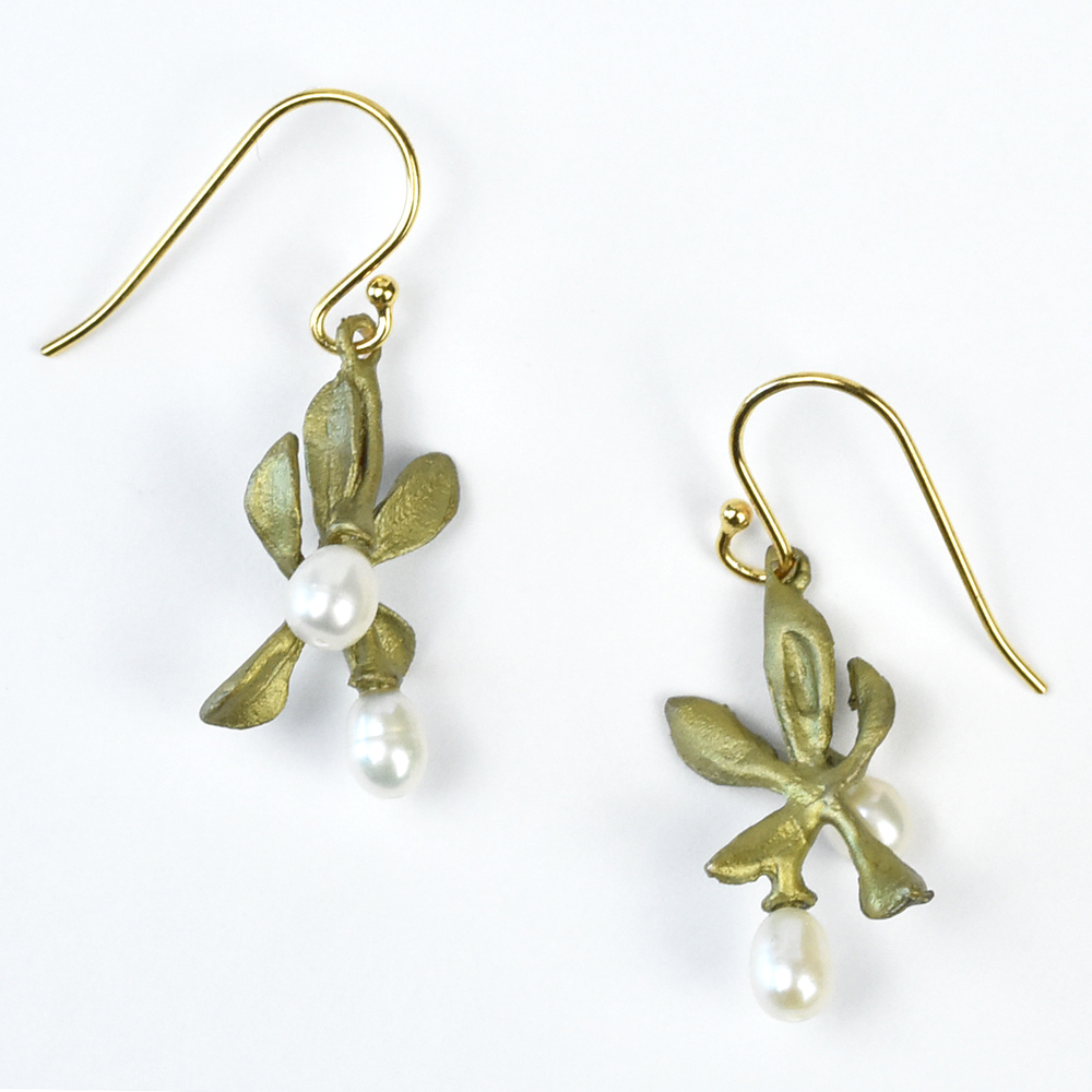 Orange Blossom Leaf Earrings - Goldmakers Fine Jewelry