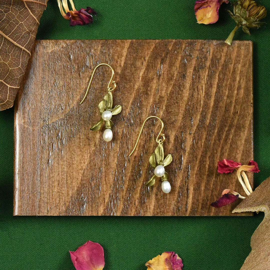 Orange Blossom Leaf Earrings - Goldmakers Fine Jewelry