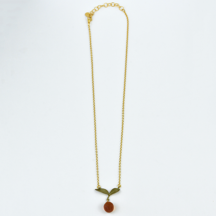 Orange Pendant Necklace - Goldmakers Fine Jewelry