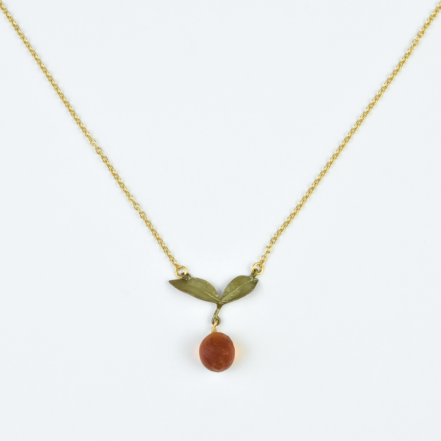 Orange Pendant Necklace - Goldmakers Fine Jewelry