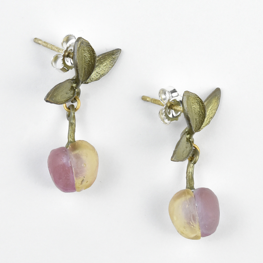 Peach Tree Post Earrings - Goldmakers Fine Jewelry