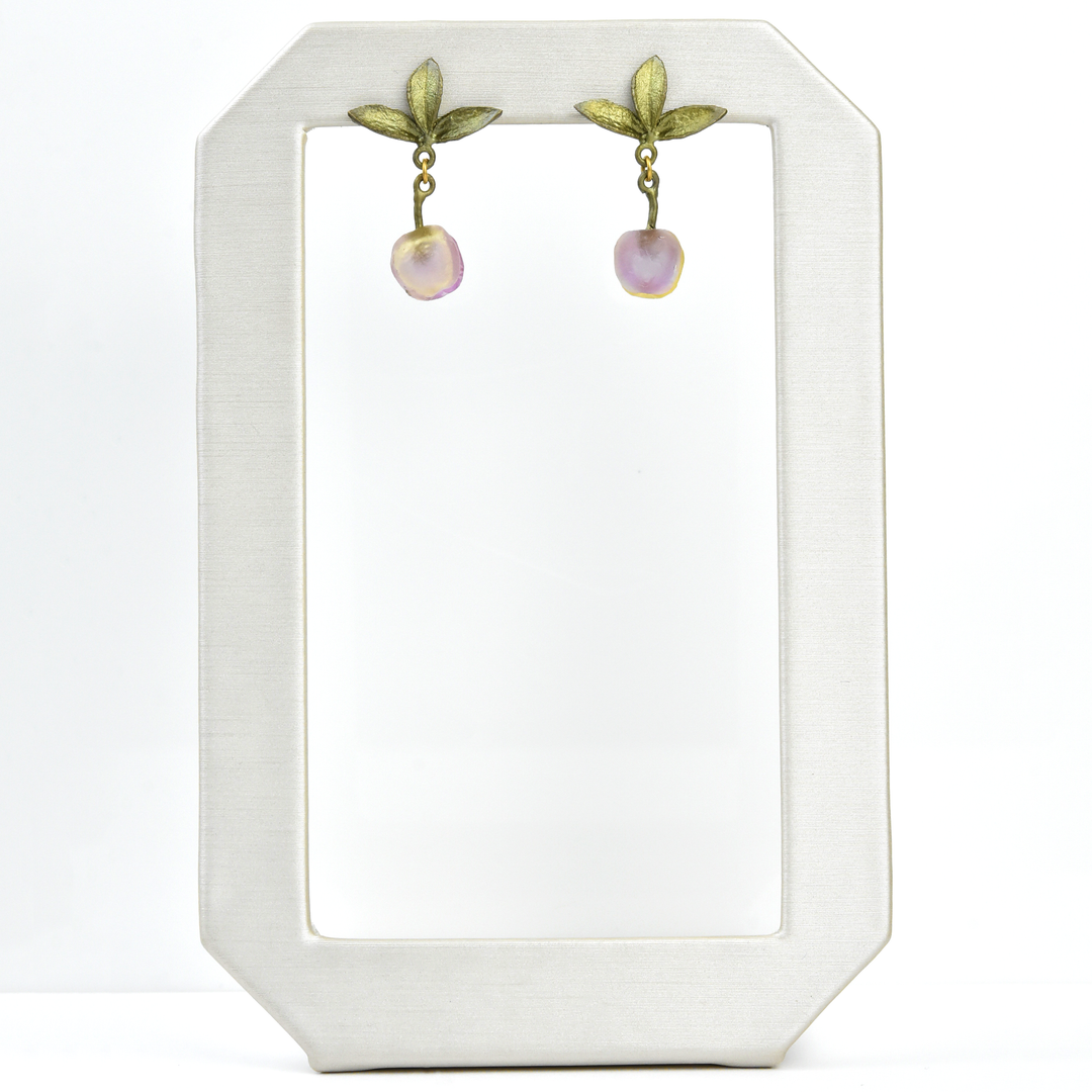 Peach Tree Post Earrings - Goldmakers Fine Jewelry