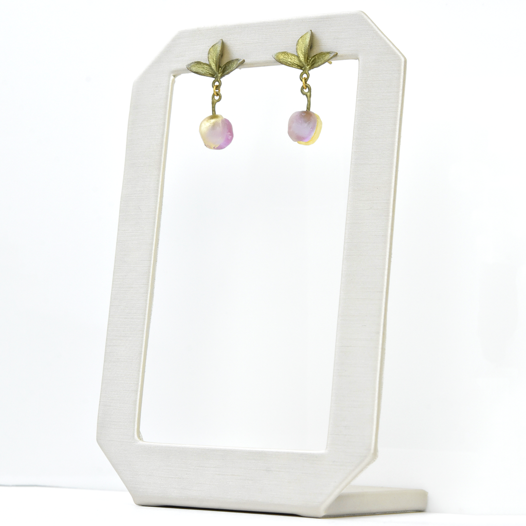 Peach Tree Post Earrings - Goldmakers Fine Jewelry