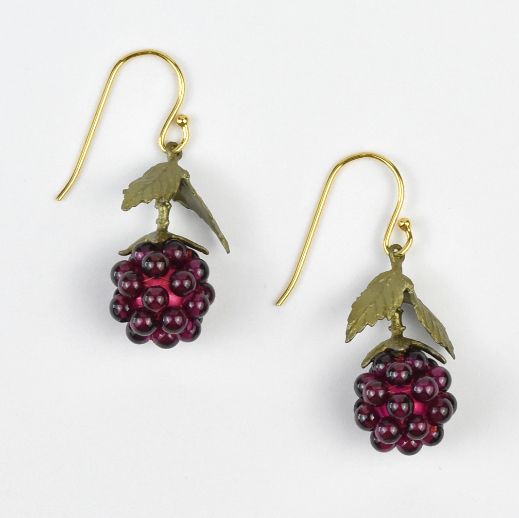 Garnet Raspberry Earrings - Goldmakers Fine Jewelry