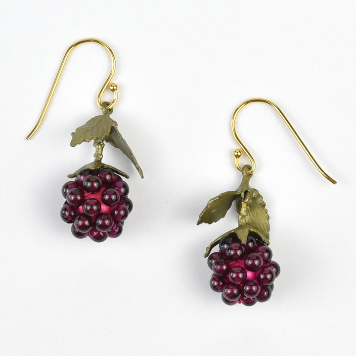 Garnet Raspberry Earrings - Goldmakers Fine Jewelry