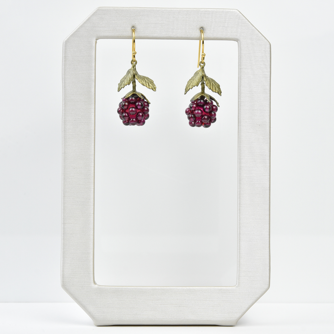 Garnet Raspberry Earrings - Goldmakers Fine Jewelry