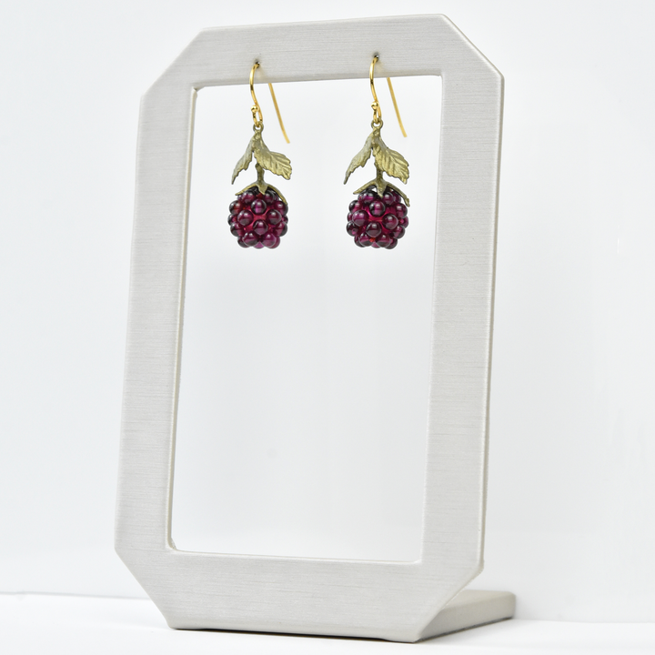 Garnet Raspberry Earrings - Goldmakers Fine Jewelry