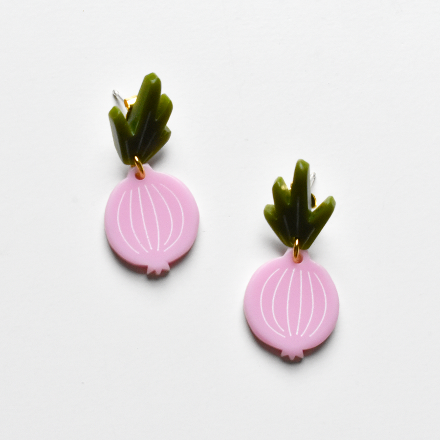 Small Onion Earrings - Goldmakers Fine Jewelry