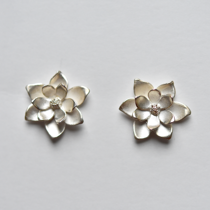 Magnolia Post Earrings - Goldmakers Fine Jewelry