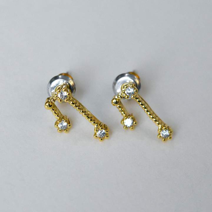 Taurus Constellation Post Earrings - Goldmakers Fine Jewelry