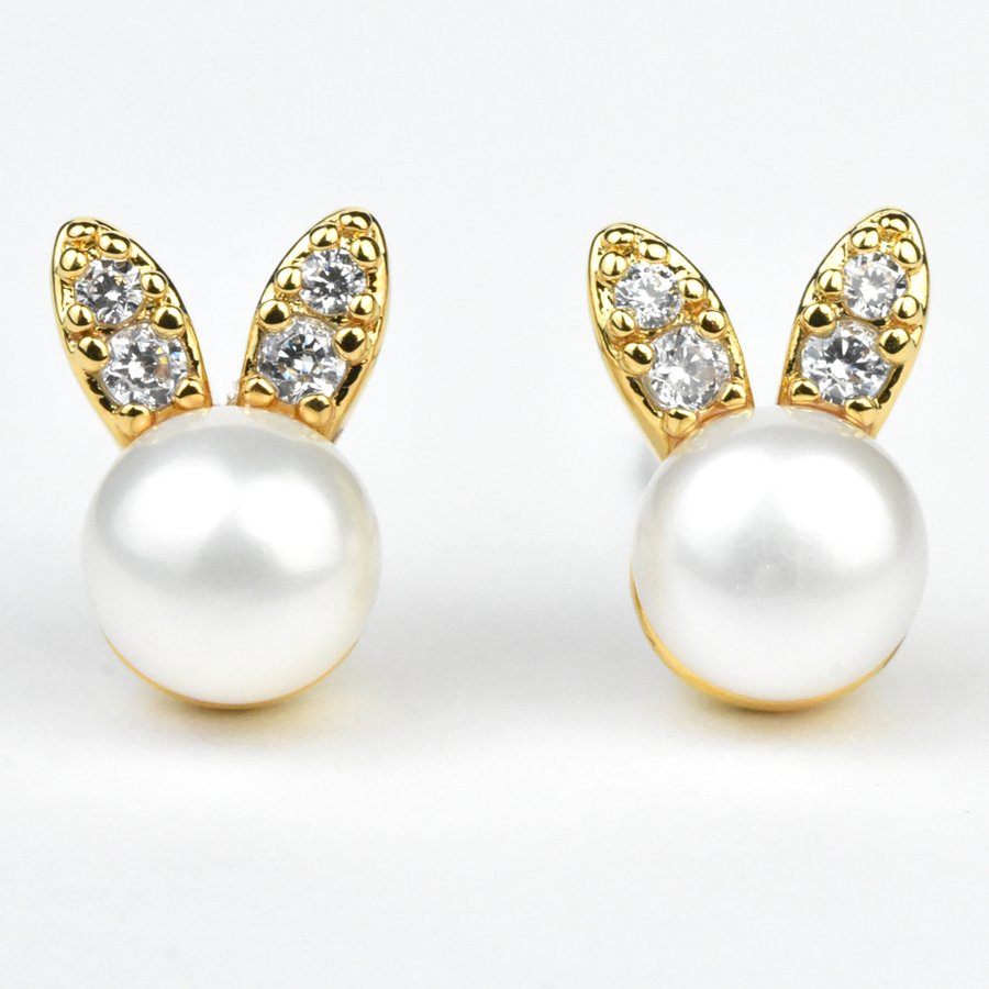 Charlotte Bunny Studs - Goldmakers Fine Jewelry