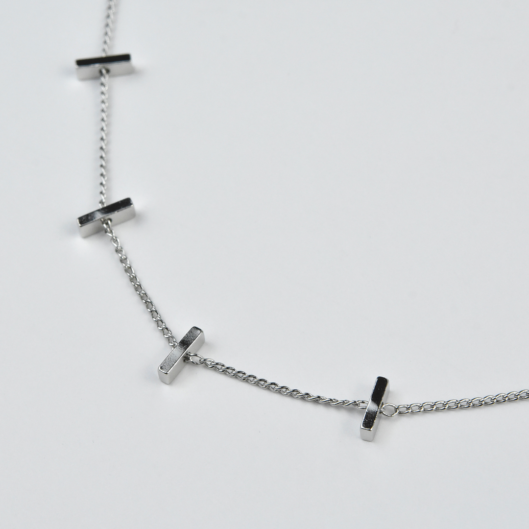 Demi Necklace in Silver Tone - Goldmakers Fine Jewelry