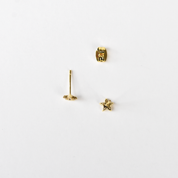 Petite Plumeria Studs - Goldmakers Fine Jewelry