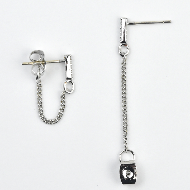 Piper Bar Chain Earrings - Goldmakers Fine Jewelry