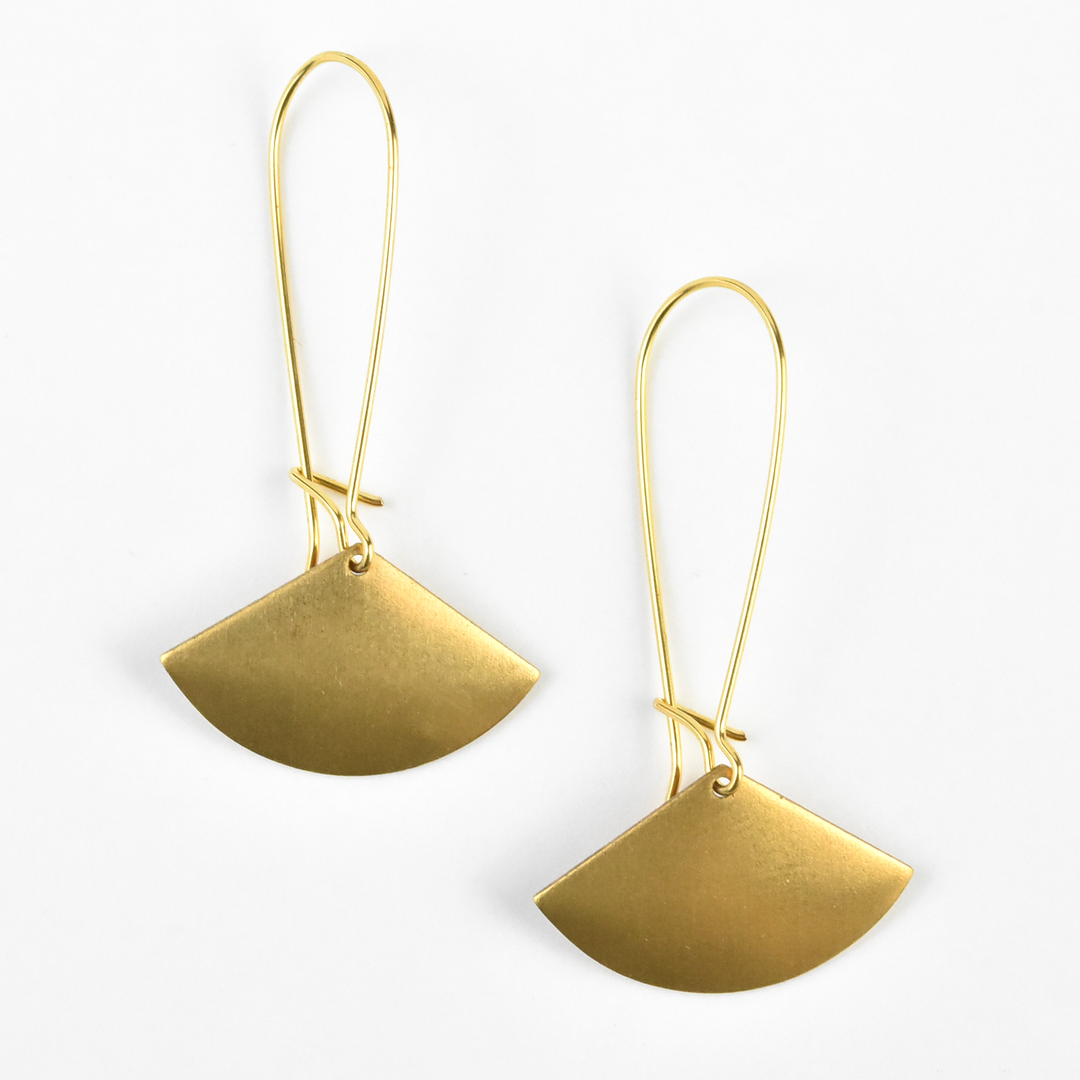 Fan Oxbow Earrings - Goldmakers Fine Jewelry