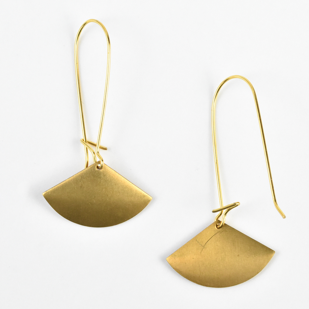 Fan Oxbow Earrings - Goldmakers Fine Jewelry