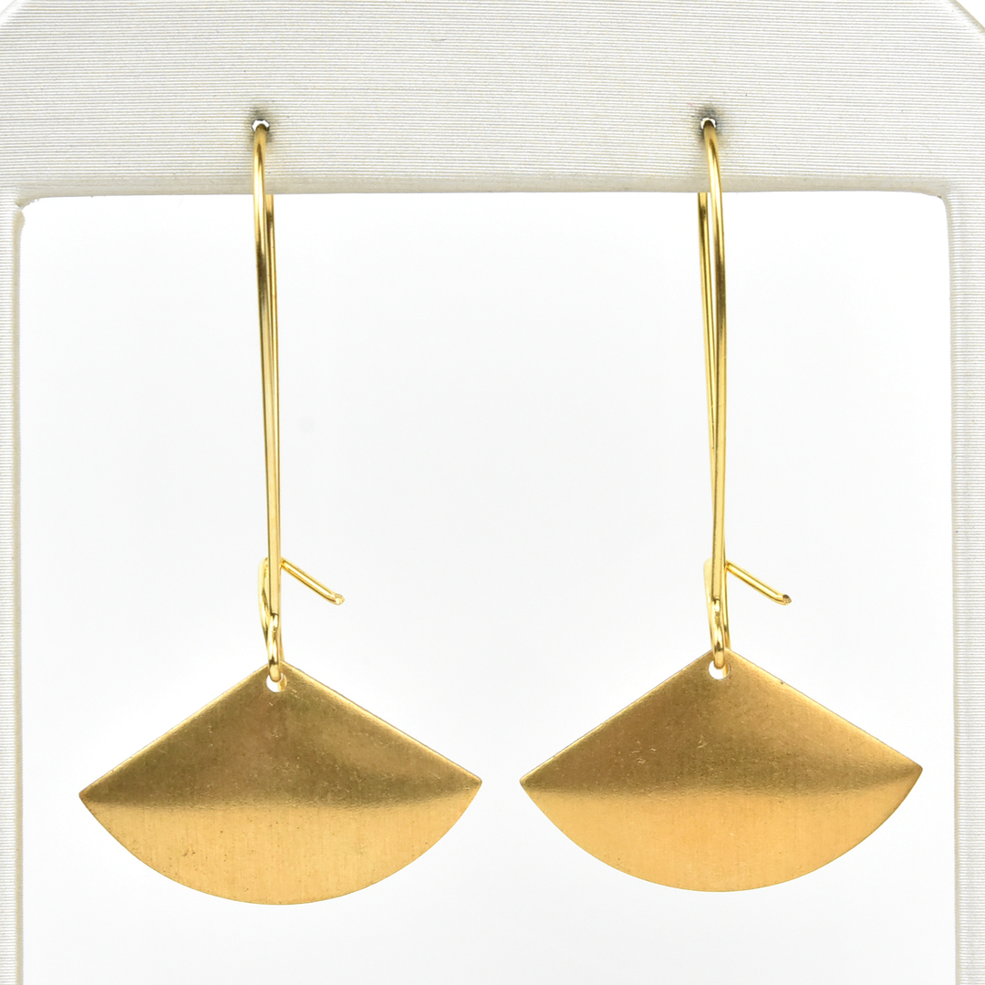 Fan Oxbow Earrings - Goldmakers Fine Jewelry