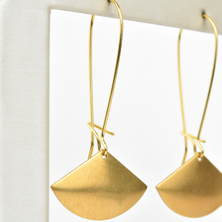 Fan Oxbow Earrings - Goldmakers Fine Jewelry