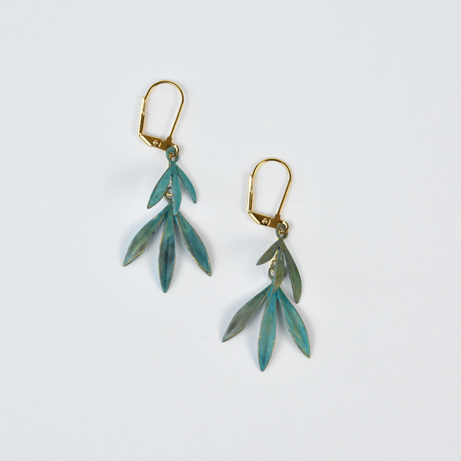 Bamboo Leaves Earrings - Goldmakers Fine Jewelry