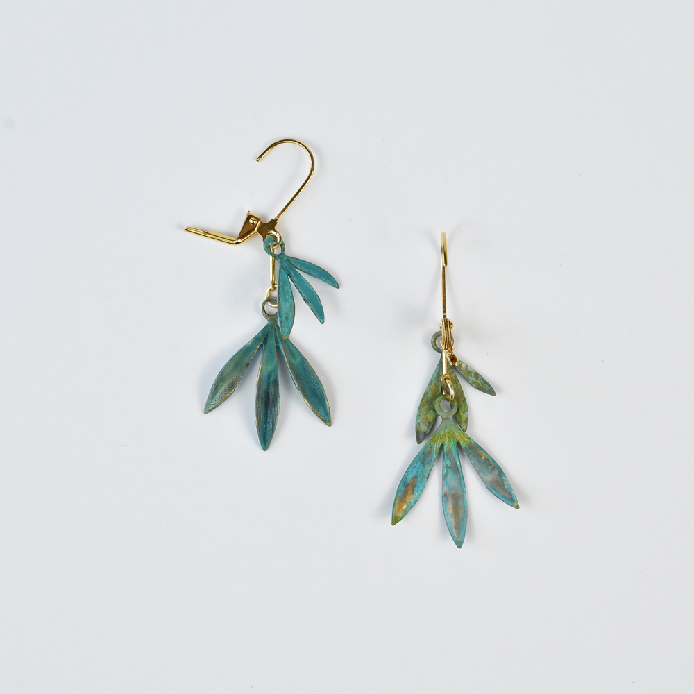 Bamboo Leaves Earrings - Goldmakers Fine Jewelry