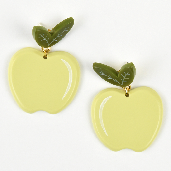 Large Green Apple Earrings - Goldmakers Fine Jewelry