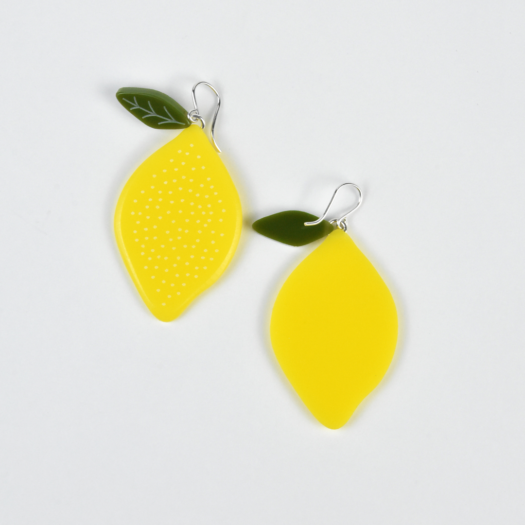 Large Lemon Earrings - Goldmakers Fine Jewelry