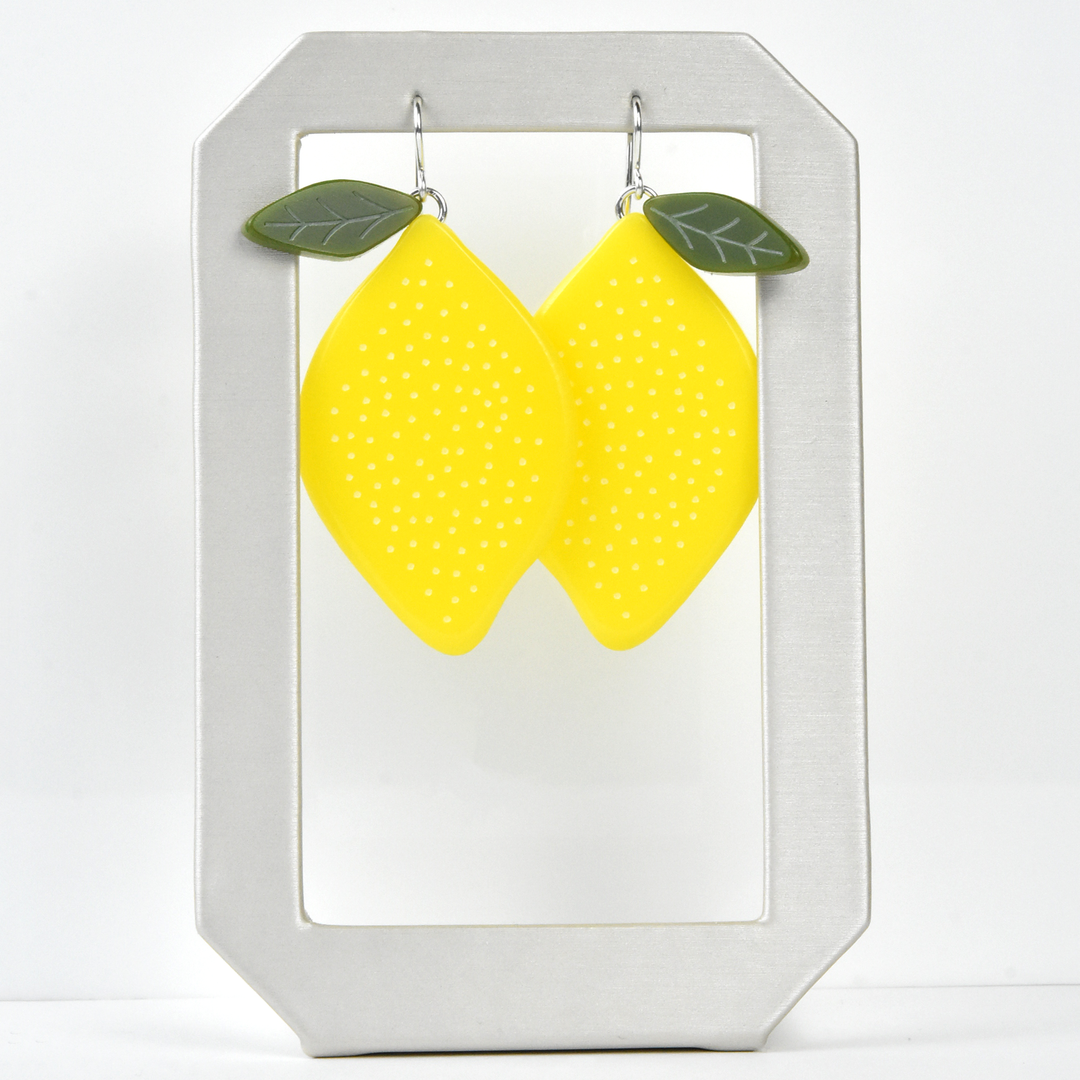 Large Lemon Earrings - Goldmakers Fine Jewelry