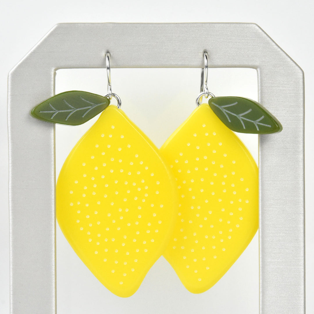 Large Lemon Earrings - Goldmakers Fine Jewelry