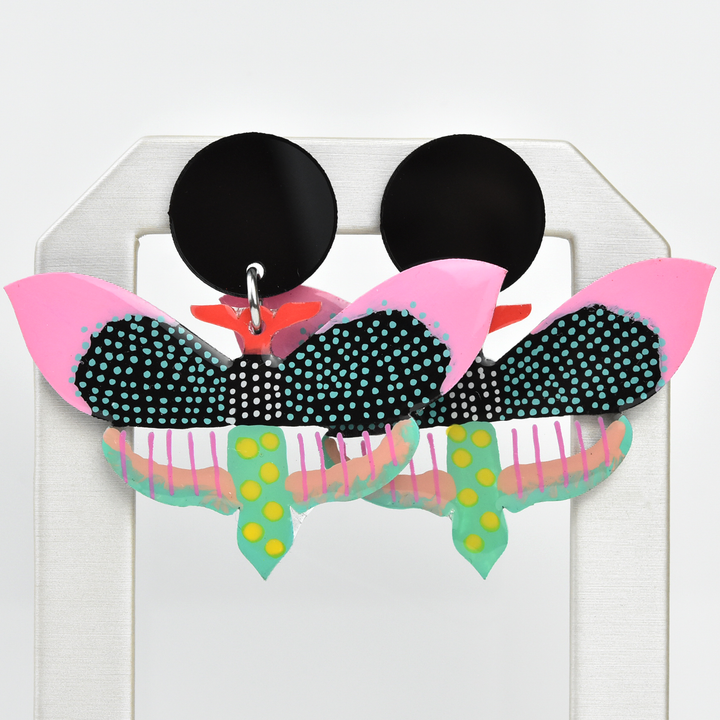 Pastel and Black Butterfly Earrings - Goldmakers Fine Jewelry