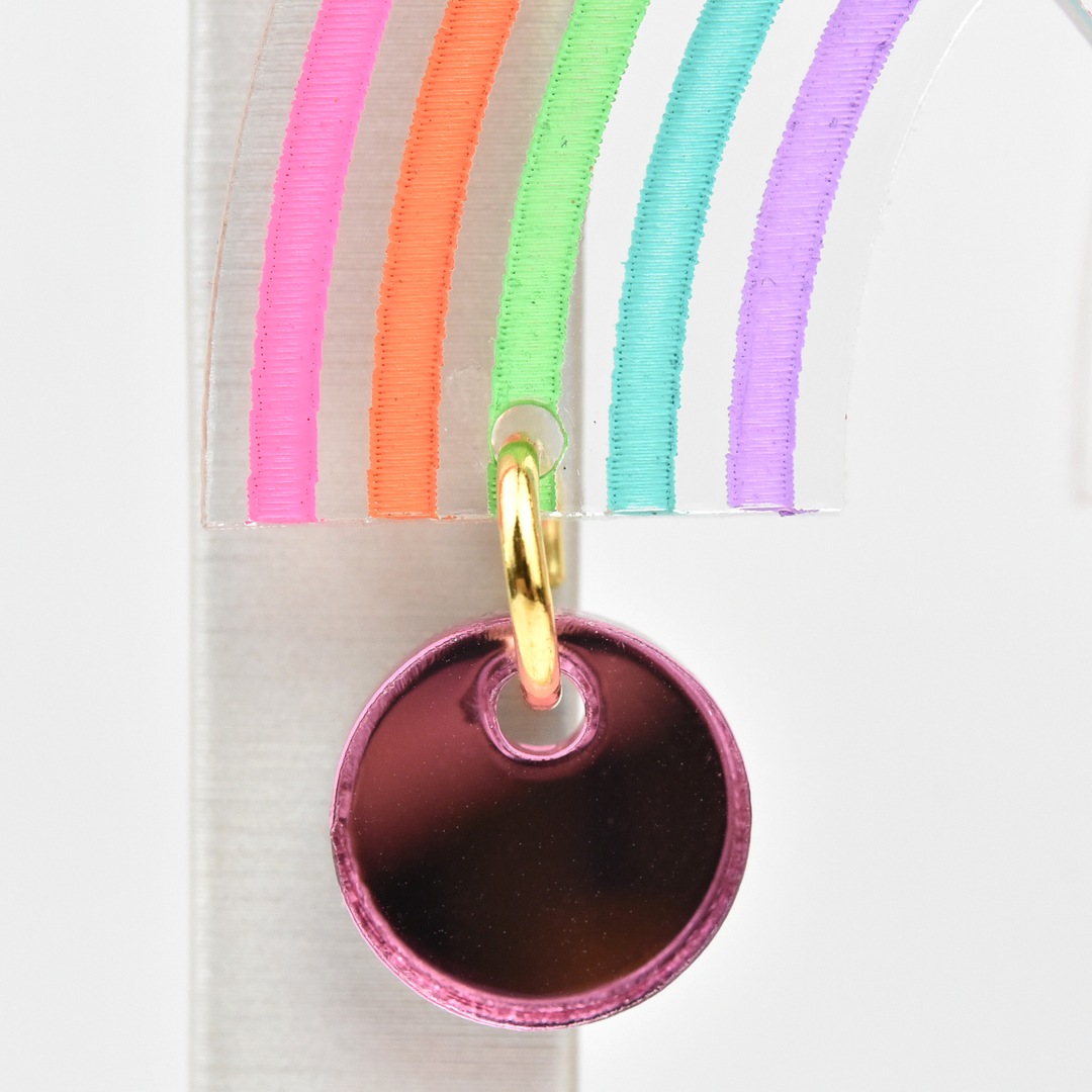 Pastel Rainbow Arch Earrings - Goldmakers Fine Jewelry