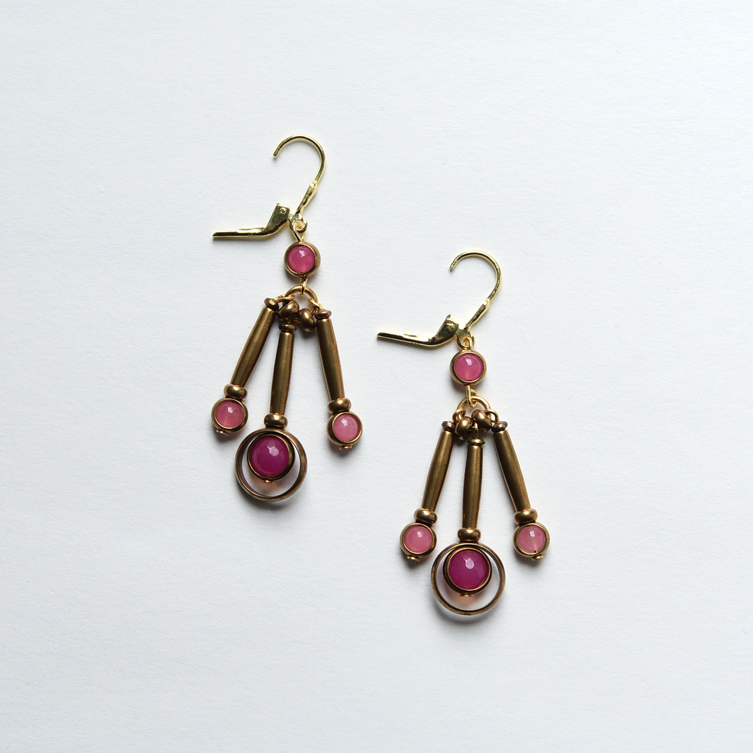 Bubble Gum Pink Drop Earrings - Goldmakers Fine Jewelry
