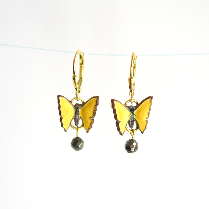 Butterfly Drop Earrings - Goldmakers Fine Jewelry