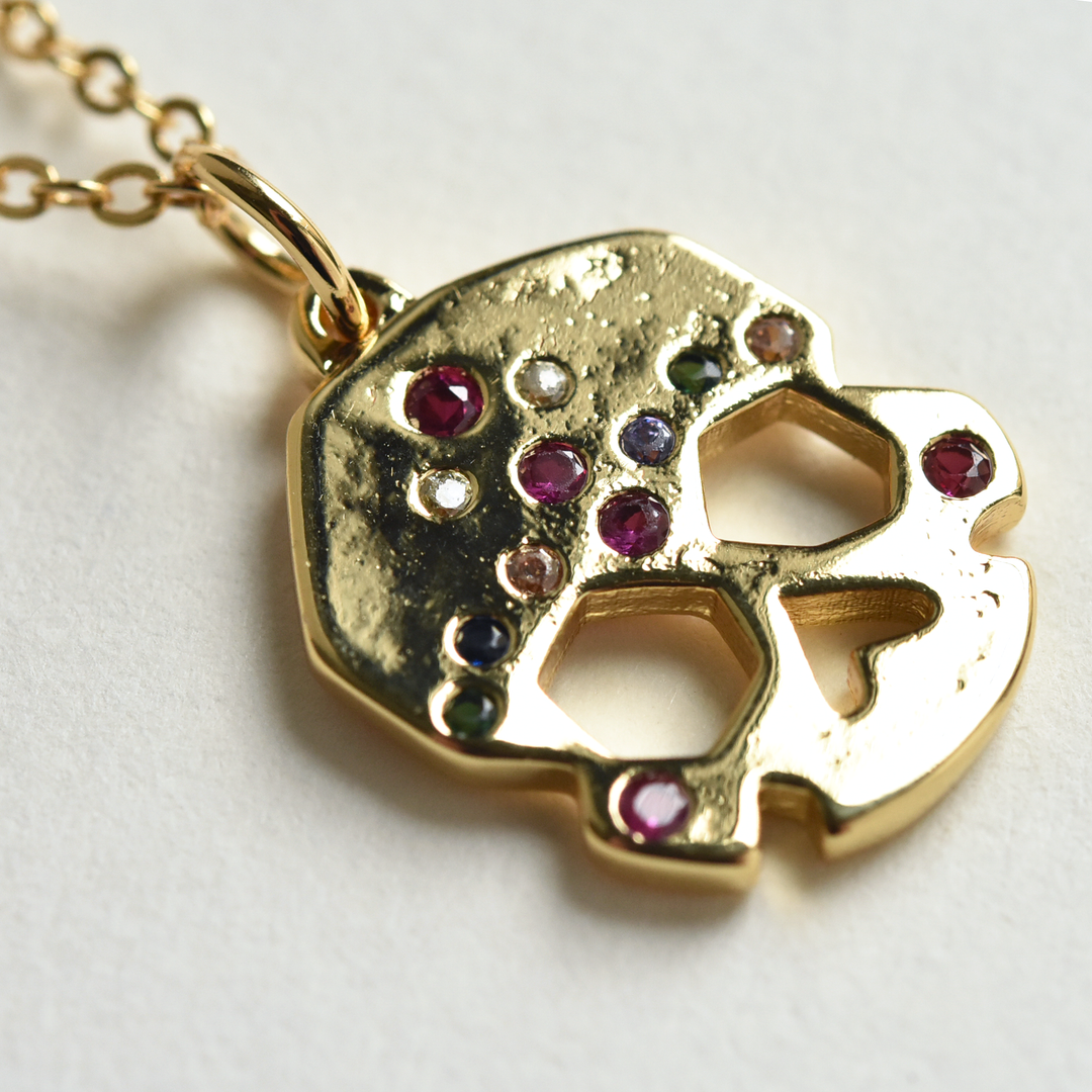 Colorful Skull Necklace - Goldmakers Fine Jewelry