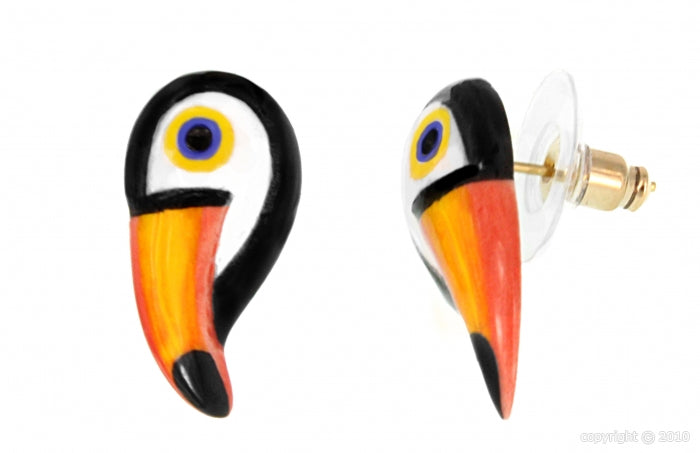 Toucan Post Earrings - Goldmakers Fine Jewelry
