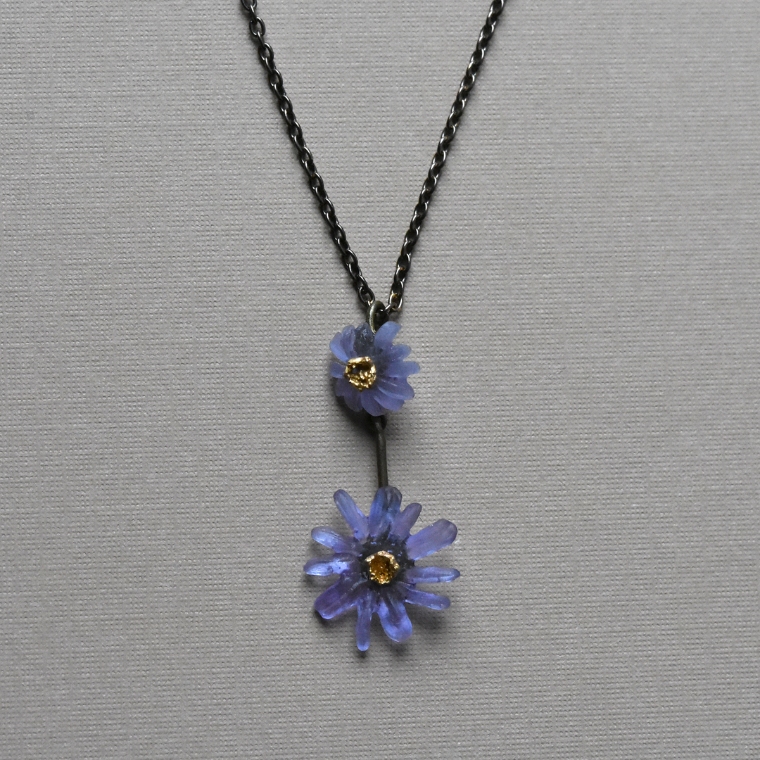 Double Drop Aster Necklace - Goldmakers Fine Jewelry
