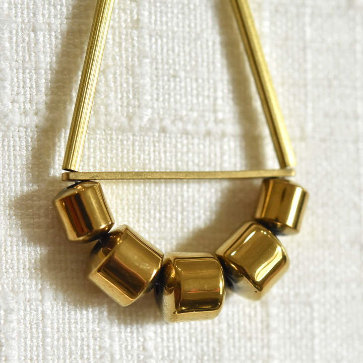 Gold Plated Hematite Earrings - Goldmakers Fine Jewelry