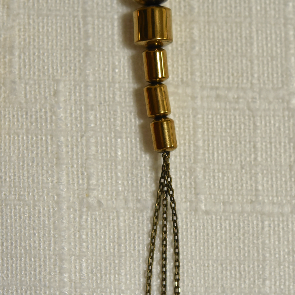 Gold Plated Hematite Chain Earrings - Goldmakers Fine Jewelry