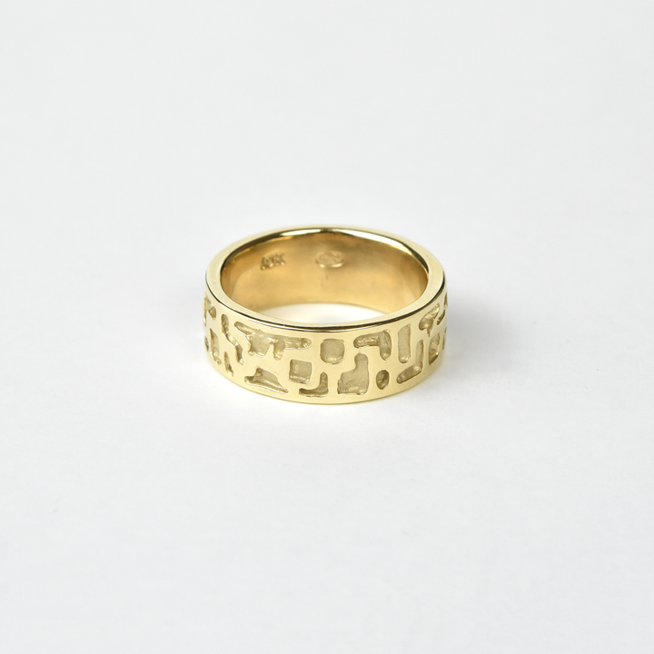 Brutalist Ring in 10K Yellow Gold - Goldmakers Fine Jewelry