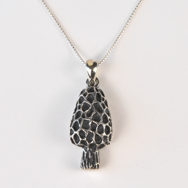 Morel Mushroom Pendant Necklace - Goldmakers Fine Jewelry