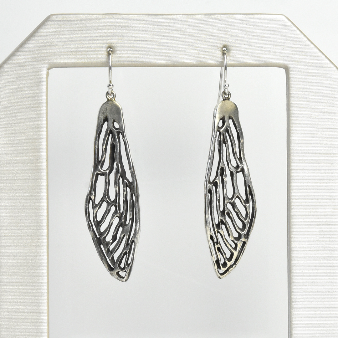 Cicada Earrings in Silver - Goldmakers Fine Jewelry