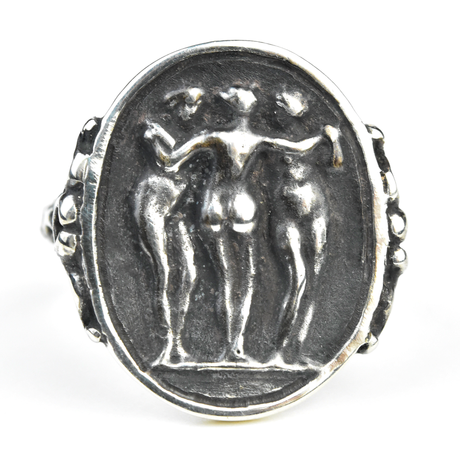 Three Graces Ring in Sterling Silver - Goldmakers Fine Jewelry