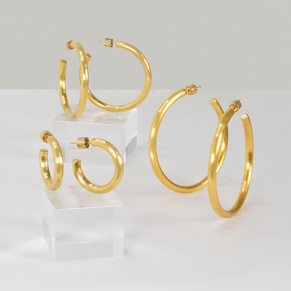 Large Dune Hoops - Goldmakers Fine Jewelry