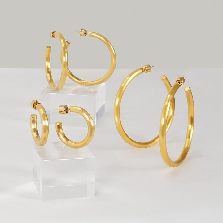 Extra Large Dune Hoops - Goldmakers Fine Jewelry