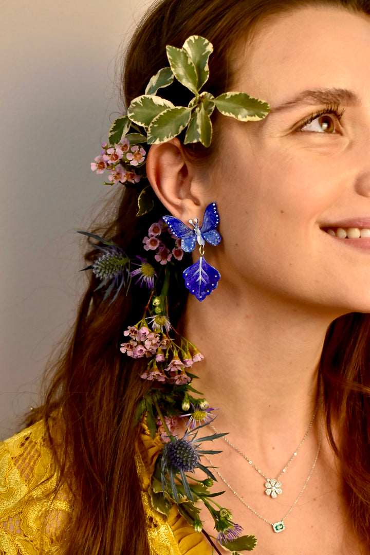 Blue Tasya Earring - Goldmakers Fine Jewelry