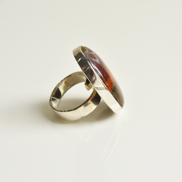 Large Jasper Agate Ring - Goldmakers Fine Jewelry