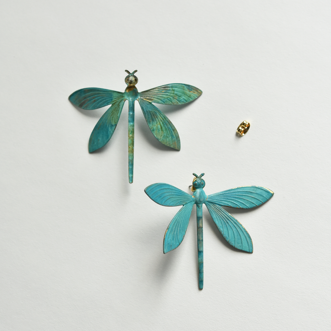 Patina Dragonfly Earrings - Goldmakers Fine Jewelry
