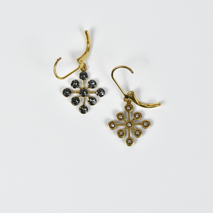 Starburst Gold Tone Earrings - Goldmakers Fine Jewelry