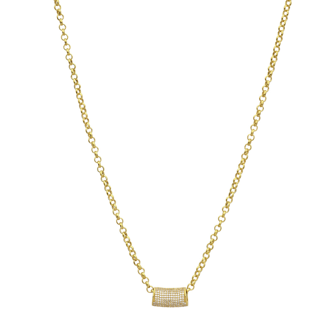 Core Signature Pave Necklace - Goldmakers Fine Jewelry