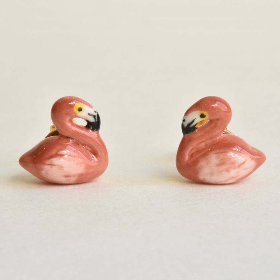 Flamingo Post Earrings - Goldmakers Fine Jewelry